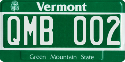 VT license plate QMB002