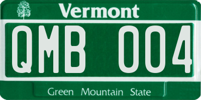 VT license plate QMB004