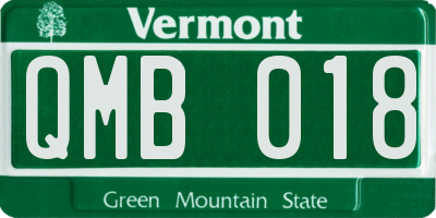 VT license plate QMB018