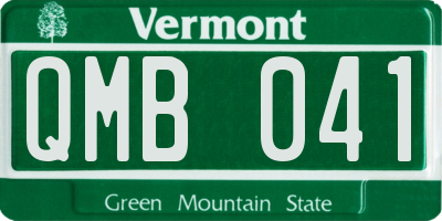 VT license plate QMB041