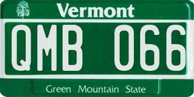 VT license plate QMB066