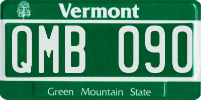 VT license plate QMB090