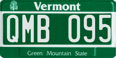 VT license plate QMB095