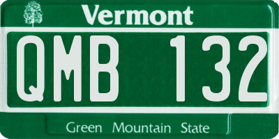 VT license plate QMB132