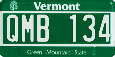 VT license plate QMB134