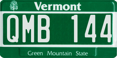 VT license plate QMB144
