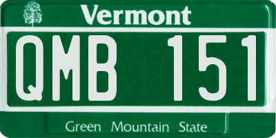 VT license plate QMB151
