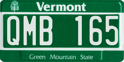 VT license plate QMB165