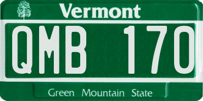 VT license plate QMB170
