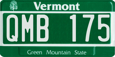 VT license plate QMB175