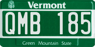 VT license plate QMB185