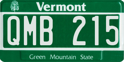 VT license plate QMB215