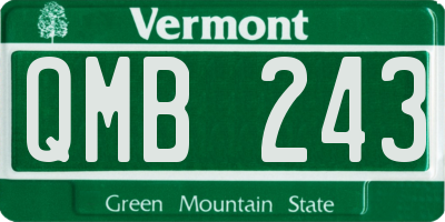 VT license plate QMB243