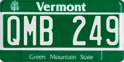 VT license plate QMB249