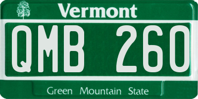 VT license plate QMB260