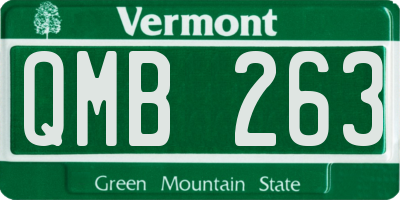 VT license plate QMB263