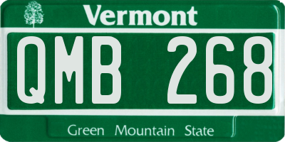 VT license plate QMB268