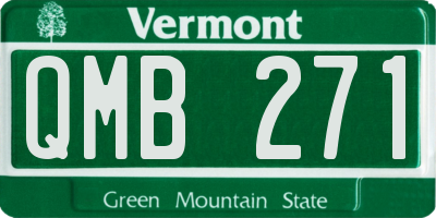 VT license plate QMB271