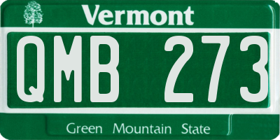 VT license plate QMB273