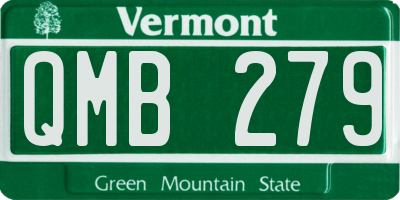 VT license plate QMB279