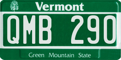 VT license plate QMB290