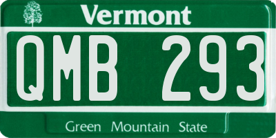 VT license plate QMB293
