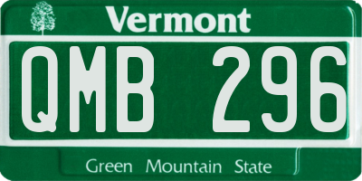 VT license plate QMB296