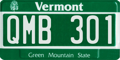 VT license plate QMB301