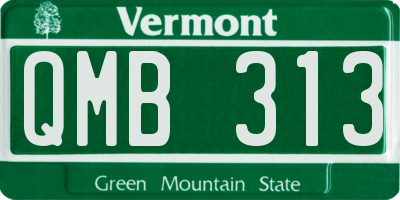 VT license plate QMB313