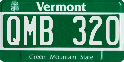 VT license plate QMB320