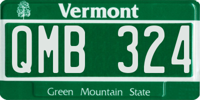 VT license plate QMB324