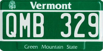 VT license plate QMB329