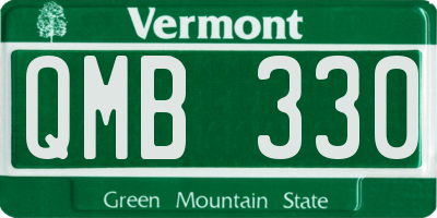VT license plate QMB330