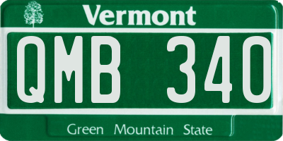 VT license plate QMB340