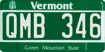 VT license plate QMB346
