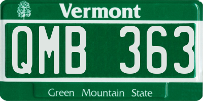 VT license plate QMB363