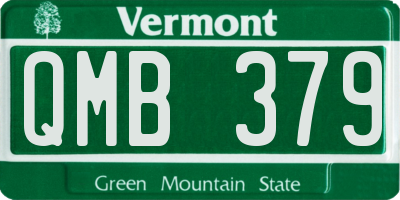 VT license plate QMB379