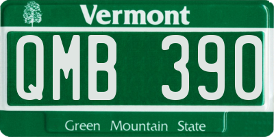 VT license plate QMB390