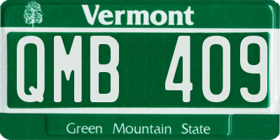 VT license plate QMB409