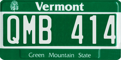 VT license plate QMB414
