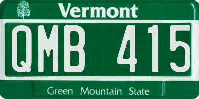 VT license plate QMB415