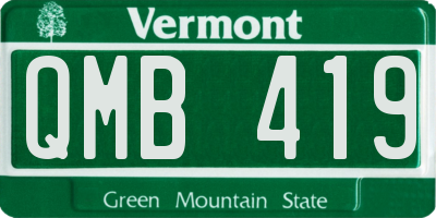 VT license plate QMB419