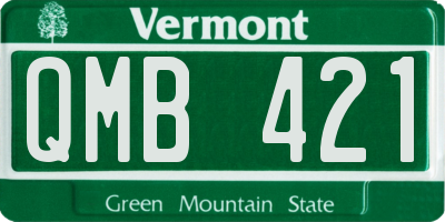 VT license plate QMB421