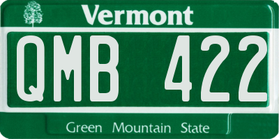VT license plate QMB422