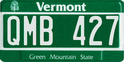 VT license plate QMB427