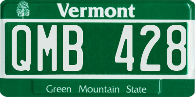 VT license plate QMB428