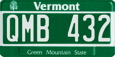 VT license plate QMB432