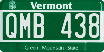 VT license plate QMB438