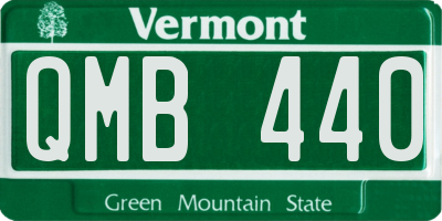 VT license plate QMB440