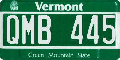 VT license plate QMB445